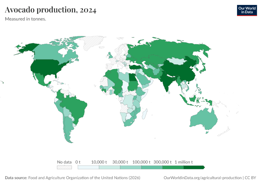 A thumbnail of the "Avocado production" chart