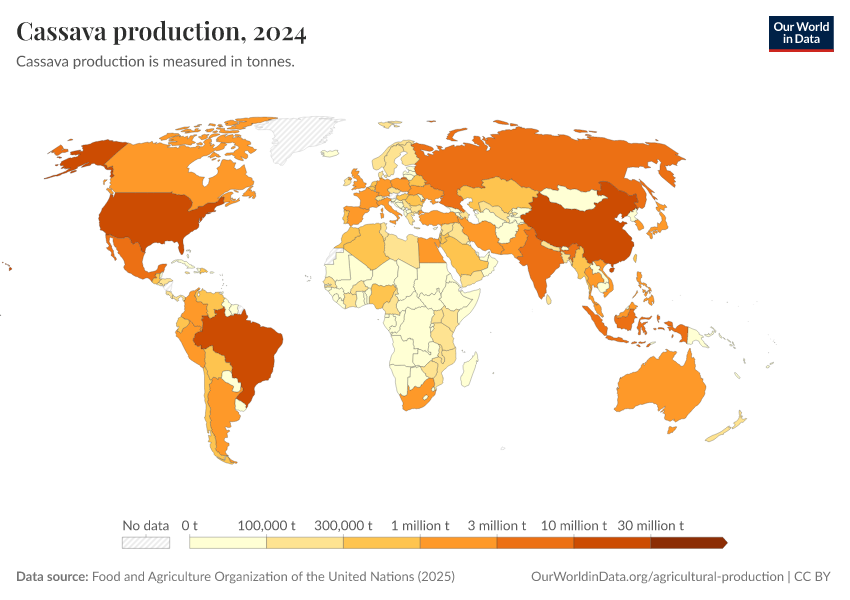 A thumbnail of the "Cassava production" chart