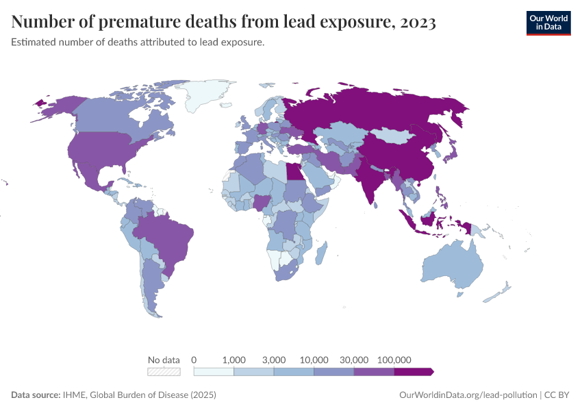 A thumbnail of the "Number of premature deaths from lead exposure" chart