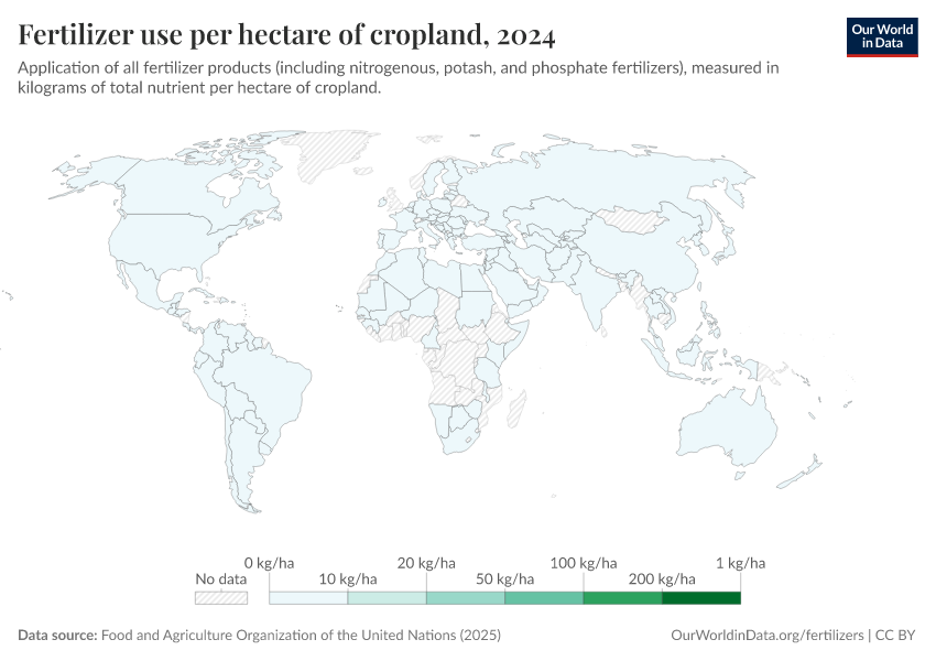 A thumbnail of the "Fertilizer use per hectare of cropland" chart