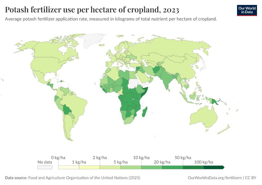 A thumbnail of the "Potash fertilizer use per hectare of cropland" chart