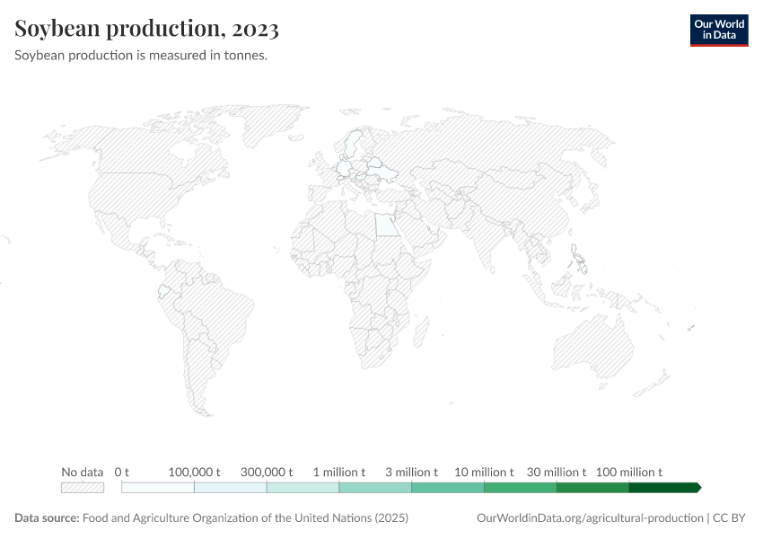 A thumbnail of the "Soybean production" chart