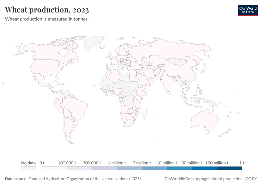 A thumbnail of the "Wheat production" chart